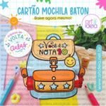 Cartão Mochila Batom Volta as Aulas - Arquivo Digital