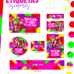 Etiquetas Escolar Dos Rosa - Arquivo Digital