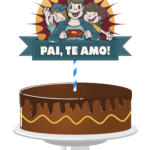 Topo de Bolo - Dia dos Pais - Arquivo Digital