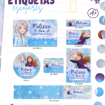 Etiquetas Escolar Frozen - Arquivo Digital