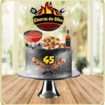 Topo de Bolo - Churrasco - Arquivo Digital