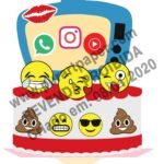 Topo de Bolo - Emoji - Arquivo Digital