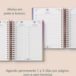 Agenda Permanente Preto e Branco Wireo - Arquivo Digital