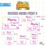 Etiquetas Escolar Sereia Puket - Arquivo Digital