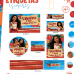 Etiquetas Escolar Moana - Arquivo Digital