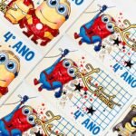 Etiquetas Escolares - Minions - Arquivo Digital