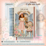 Caderno A5 Coleção Cafe au Lai- Arquivo Digital