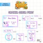 Etiquetas Escolar Gatinha Sereia Puket - Arquivo Digital