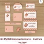 Etiquetas Escolares Capivara - Arquivo Digital
