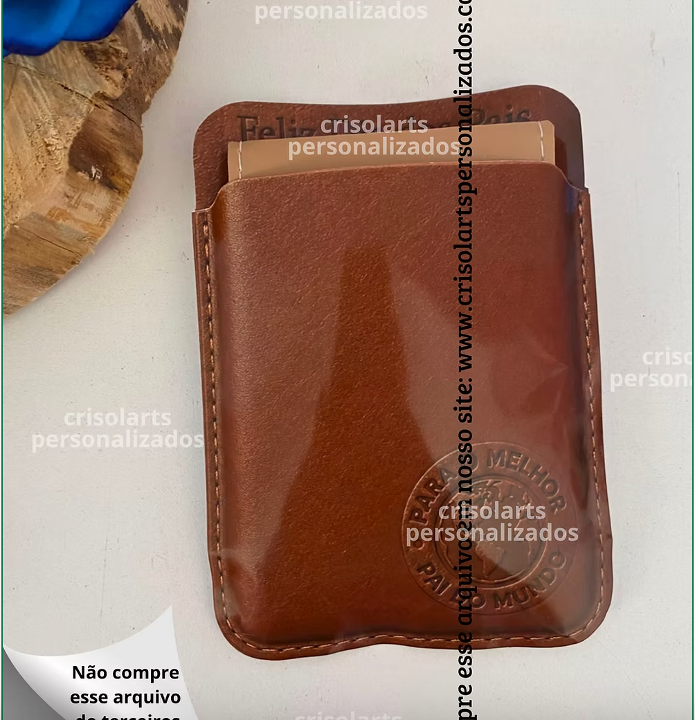 5 - Porta Documentos Marron Dia dos Pais Porta Documentos Marron Dia dos Pais - Arquivo Digital - Imagem 1