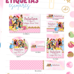 Etiquetas Escolar Princesas - Arquivo Digital