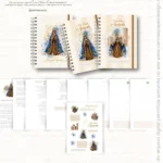 Caderno NS Aparecida 7 + capas + miolo decorado + bolso + cartela adesivo - Arquivo Digital