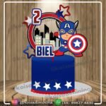 Topo de Bolo - Capitão América - Arquivo Digital