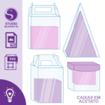Mockups Caixas Acetato - Arquivo Digital