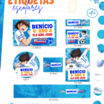 Etiquetas Escolar Captain Tsubasa - Arquivo Digital