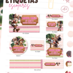 Etiquetas Escolar Minnie Safari - Arquivo Digital