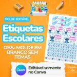 Moldes Etiquetas Escolares - Arquivo Digital