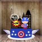 Topo de Bolo - Capitão América - Arquivo Digital