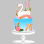 Topo de Bolo - Cisne - Arquivo Digital