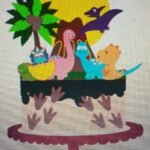 Topo de Bolo - Dinossauro - Arquivo Digital