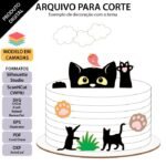 Topo de Bolo - Gatinho - Arquivo Digital