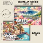 Livro de Colorir - Países - Arquivo Digital