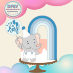 Topo de Bolo - Elefante - Arquivo Digital
