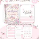 Volta as Aulas Borboletas Lettering - Arquivo Digital