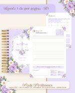 Pack Profissões Floral Lilás - Arquivo Digital - Imagem 61