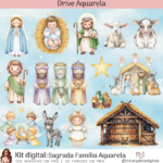 Kit Digital Sagrada Família Aquarela