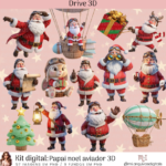 Kit Digital Papai Noel Aviador