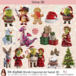 Kit Digital Shrek Natal