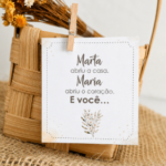 Kit mesa posta Marta abriu a casa Maria abriu o coração - Arquivo Digital