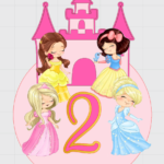 Topo de Bolo - Princesas Disney - Arquivo Digital