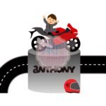Topo de Bolo - Motociclista - Arquivo Digital