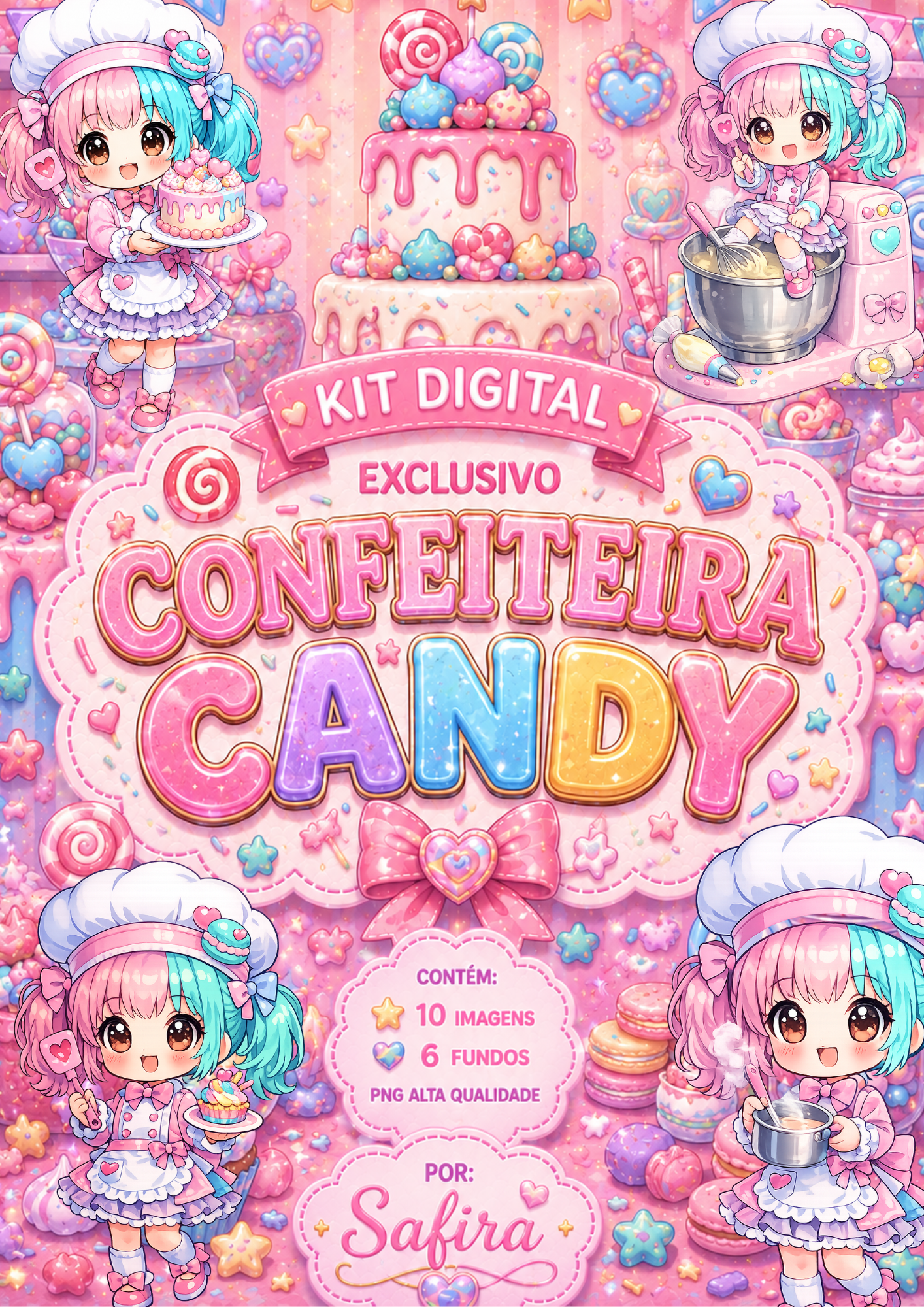 12 - Kit Digital Confeiteira Candy Kit Digital Confeiteira Candy - Imagem 1