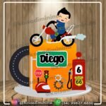 Topo de Bolo - Motociclista - Arquivo Digital