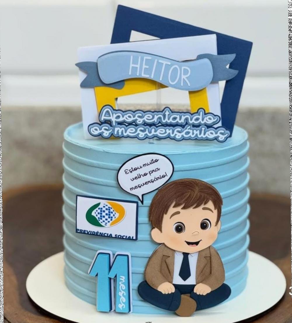 12 - Topo de Bolo - Aposentadoria mesversario Topo de Bolo - Aposentadoria Mesversário - Arquivo Digital - Imagem 1
