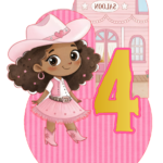 Topo de Bolo - Cowgirl - Arquivo Digital