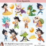 Kit Digital Dragon Ball Z Aquarela