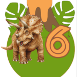Topo de Bolo - Dinossauro - Arquivo Digital