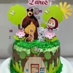 Topo de Bolo - Masha e o Urso - Arquivo Digital