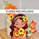 Topo de Bolo - Menina - Arquivo Digital