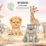 Kit Digital Safari Baby