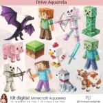 Kit Digital Minecraft Aquarela