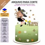 Topo de Bolo - Menina - Arquivo Digital