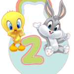 Topo de Bolo - Looney Tunes Baby - Arquivo Digital