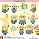 Kit Digital Minions Aquarela