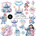 Kit Digital Lilo e Stitch Aquarela