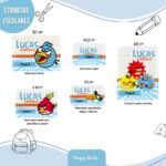 Etiquetas Escolares Angry Birds - Arquivo Digital